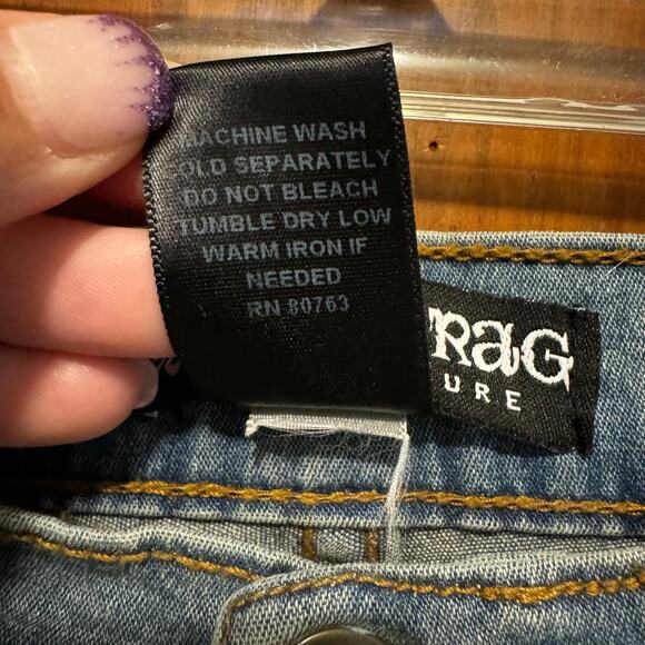 Y2K Vintage Tag Rag Culture Low Rise Flare Bellbottom Jeans sz 4 26 Crochet‎ - Picture 5 of 12